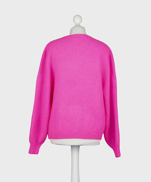 Alpaka Strickcardigan “JANE” neon pink (GW15)