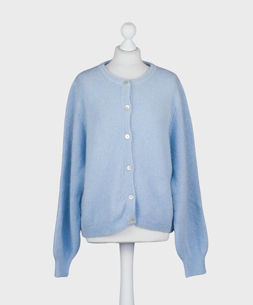 Alpaka Strickcardigan “JANE” hellblau (GW15)