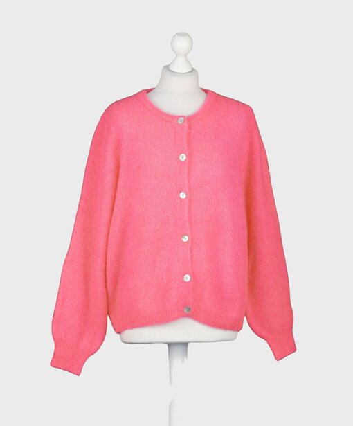 Alpaka Strickcardigan “JANE” coral (GW15)