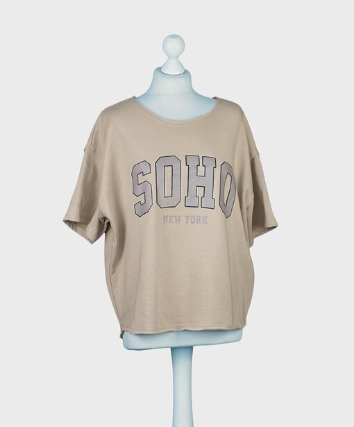 Cooler Kurzarm Sweater “SOHO” nude (GW63)