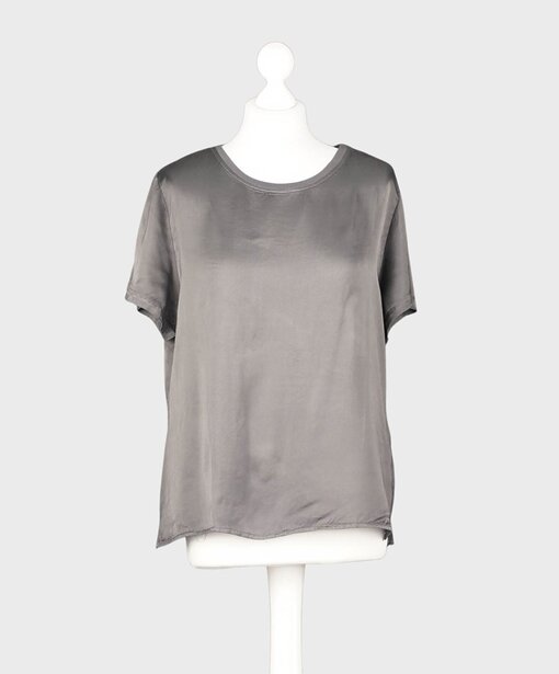 Edles Shirt mit Seide “BESSI” anthrazit (BA35)