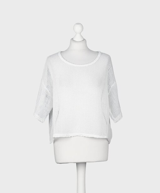 Lockeres Netzshirt “COCO” weiß (GW33)