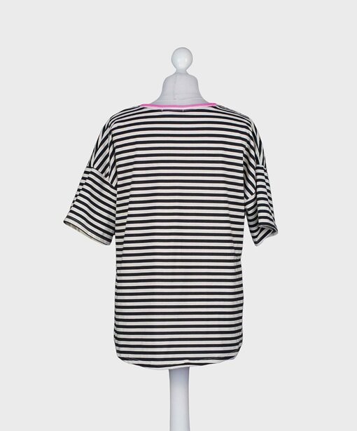 Lockeres Streifenshirt “AZALEA” creme/schwarz (BA52)