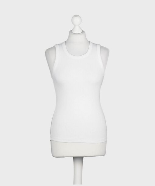 Geripptes Tanktop “TILDA” optic white (SE48)