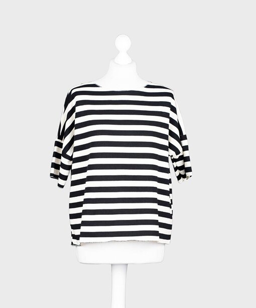 Trendiges Streifenshirt “BRITE” creme/schwarz (BA58)