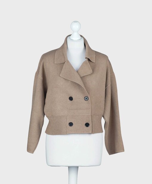 Kurze Strickblazer “KATHRIN” camel (GW17)