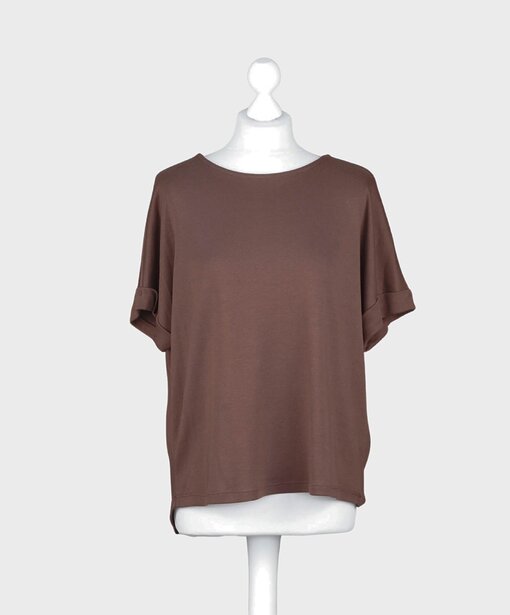 Lockeres Kurzarmshirt “LYRA” braun (BA20)
