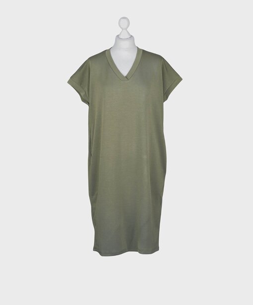 Soft Touch Midikleid “MARISA” khaki (GW13)