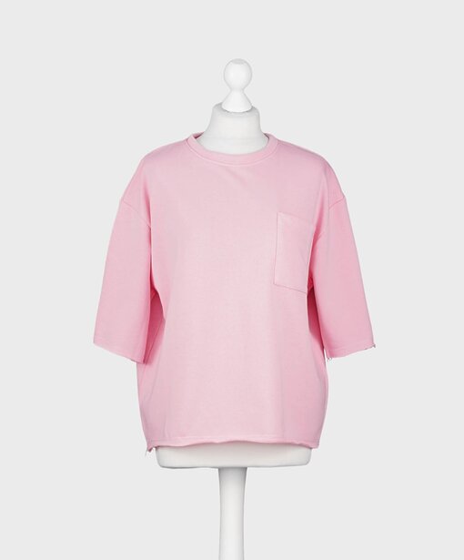 Kurzarm Sweater “AMINA” rosa (GW54)