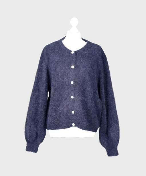 Alpaka Strickcardigan “JANE” dunkelblau (GW15)