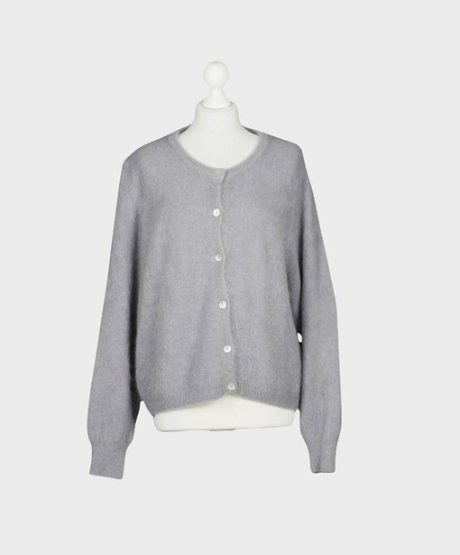 Alpaka Strickcardigan “JANE” grau (GW15)