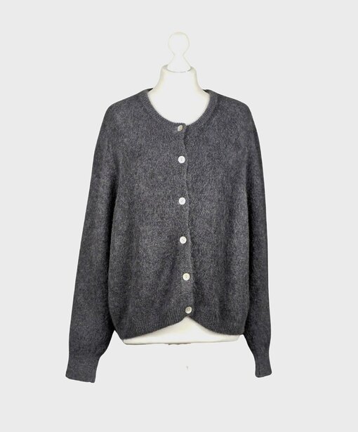 Alpaka Strickcardigan “JANE” anthrazit (GW15)