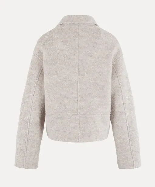 Stylische Jacke mit Wolle “FUNNY” chalk solid (MSC05)