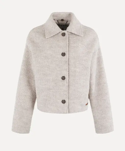 Stylische Jacke mit Wolle “FUNNY” chalk solid (MSC05)