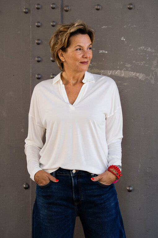 Blusenshirt “YAISA” offwhite (HL13)