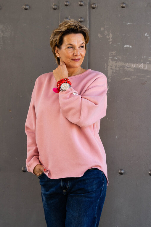 Raw Edge Sweater “KIM” raysperry (10D63)