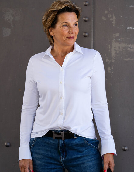 FRAUENSACHE - Vollelastische Hemdbluse "INGRID" (HB03)