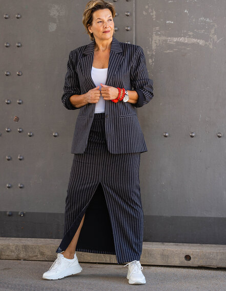 MOOST WANTED - Nadelstreifen Rock "LINSEY SKIRT" (MW01)