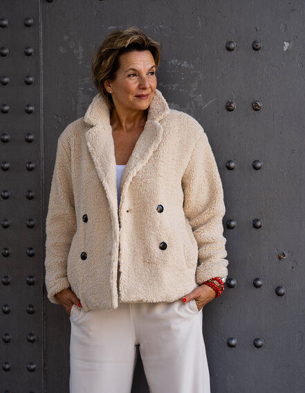 FRAUENSACHE - Kurzjacke in Teddy Optik "NICOLE" (GW44)