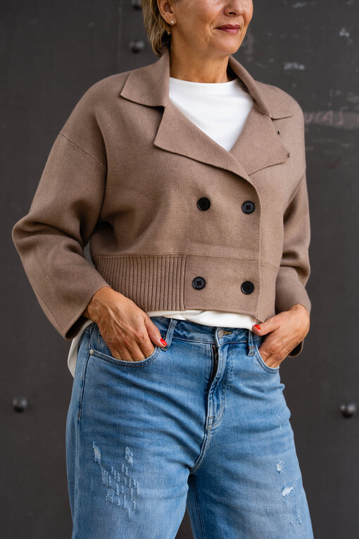 Kurzer Strickblazer “KATHRIN” camel (GW17)