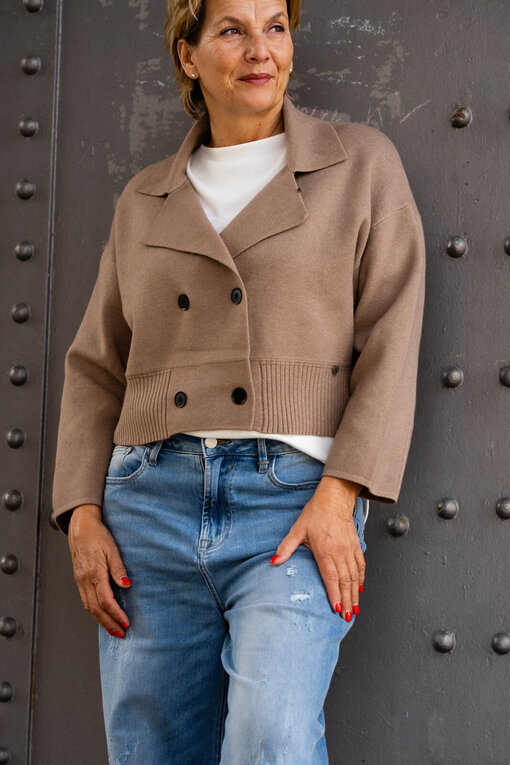 Kurzer Strickblazer “KATHRIN” camel (GW17)
