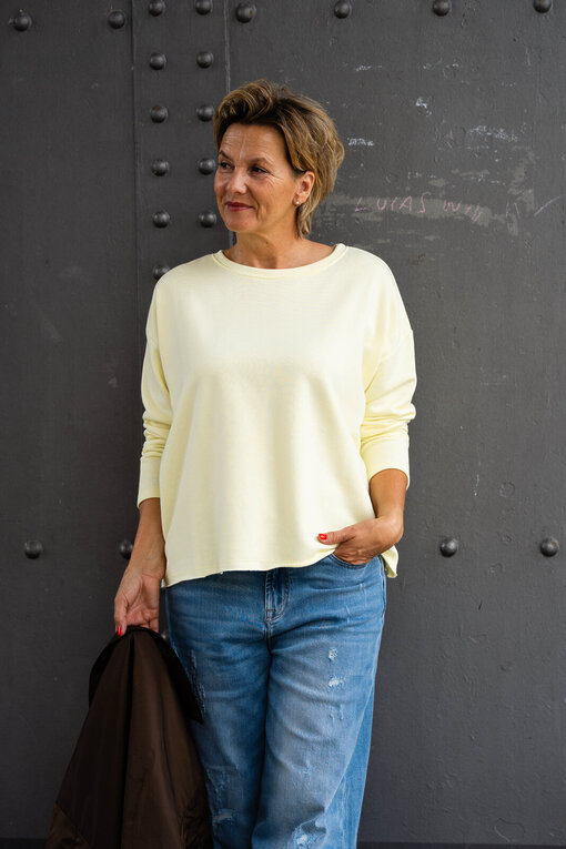 Leichter Sweater “NORINA” pastell gelb (GW41)