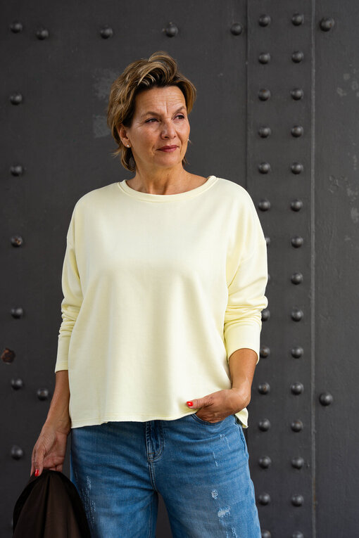 Leichter Sweater “NORINA” pastell gelb (GW41)