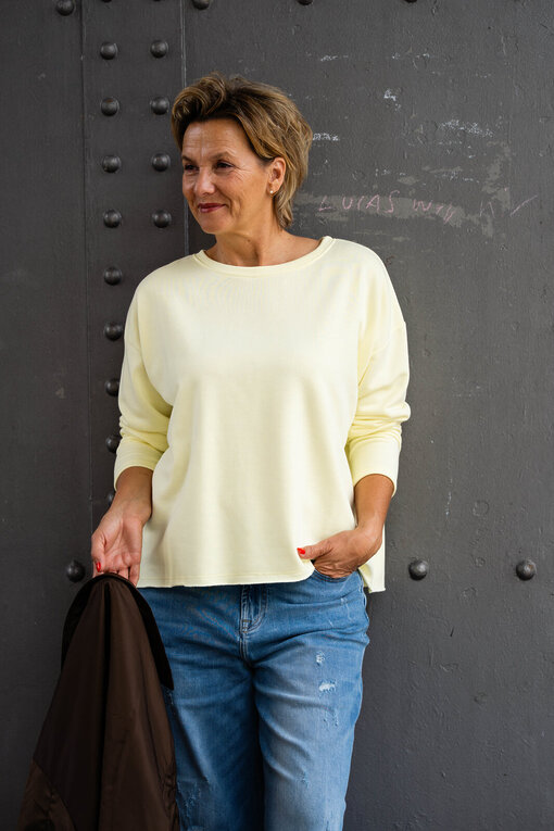 Leichter Sweater “NORINA” pastell gelb (GW41)