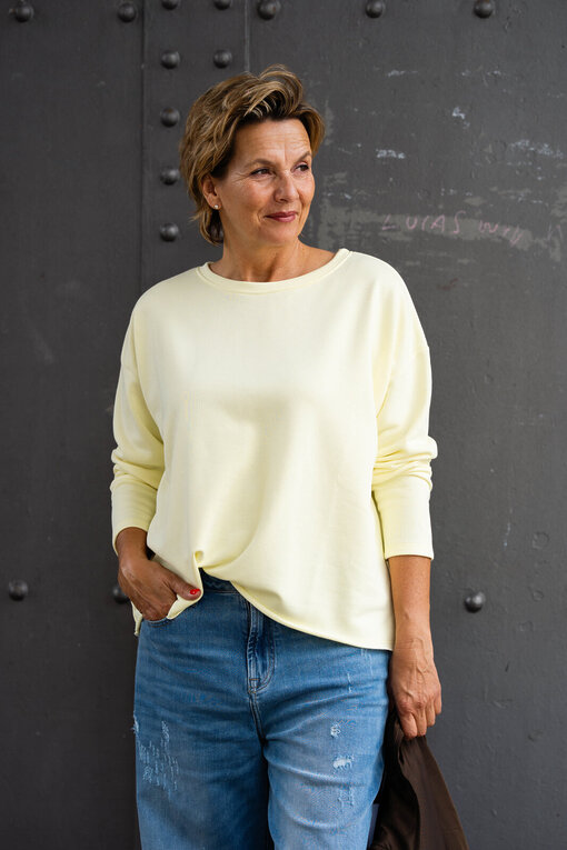 Leichter Sweater “NORINA” pastell gelb (GW41)