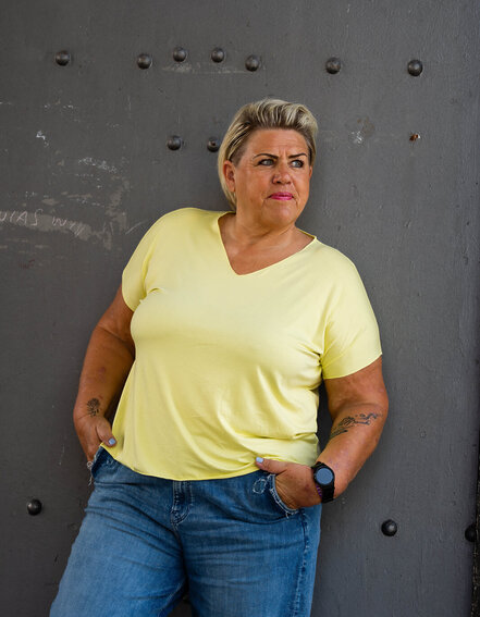 FRAUENSACHE - Basic Kurzarmshirt "INES" (BA69)