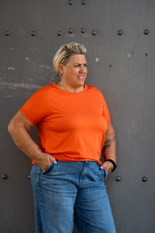 Kurzarmshirt “MIRKA” orange (BA10)