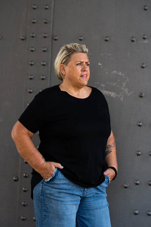 Kurzarmshirt “INDIRA XXL” schwarz (BA71)