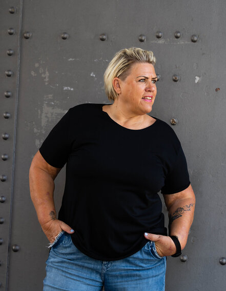 FRAUENSACHE - Kurzarmshirt "INDIRA XXL" (BA71)