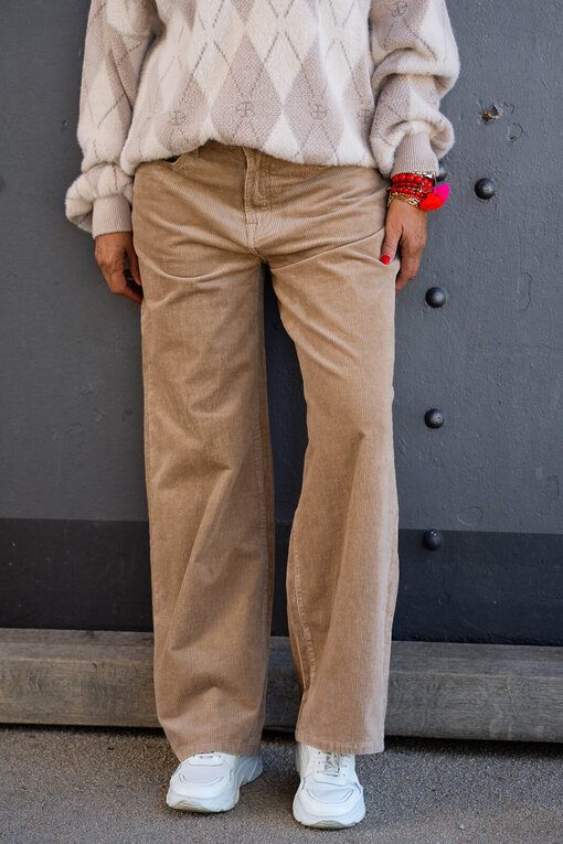 Cord Pants “KALEA CORD” tan (ER64)