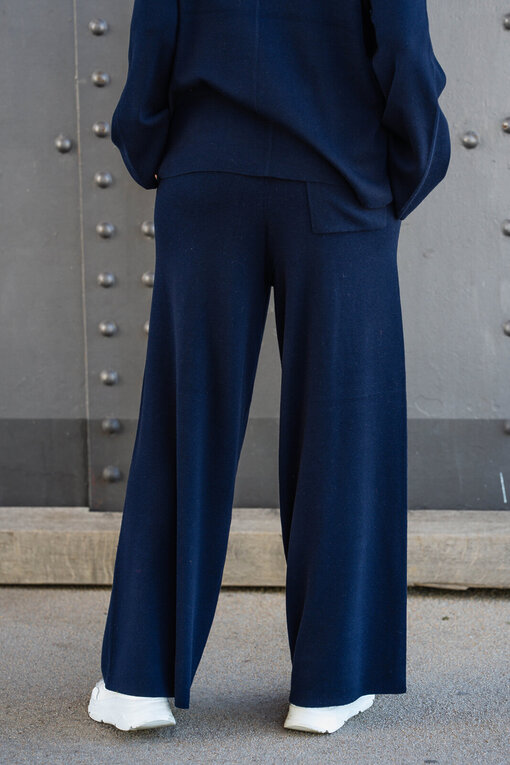 Lässige Feinstrick Hose “NESSI” marine (ER61)