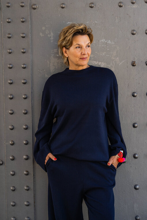 Feinstrickpullover “JOIE” marine (ER59)