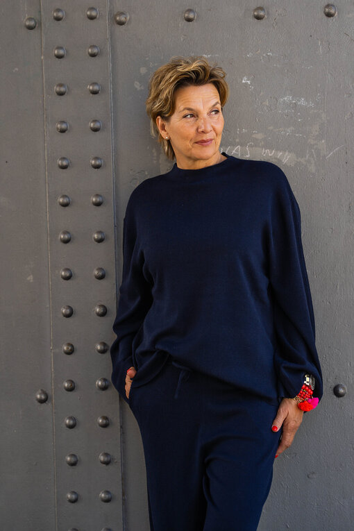 Feinstrickpullover “JOIE” marine (ER59)