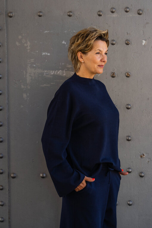 Feinstrickpullover “JOIE” marine (ER59)
