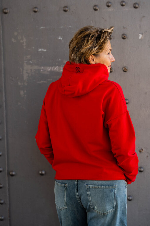 Cooler Soft Hoodie “EDDA” tomato/black (PI11)