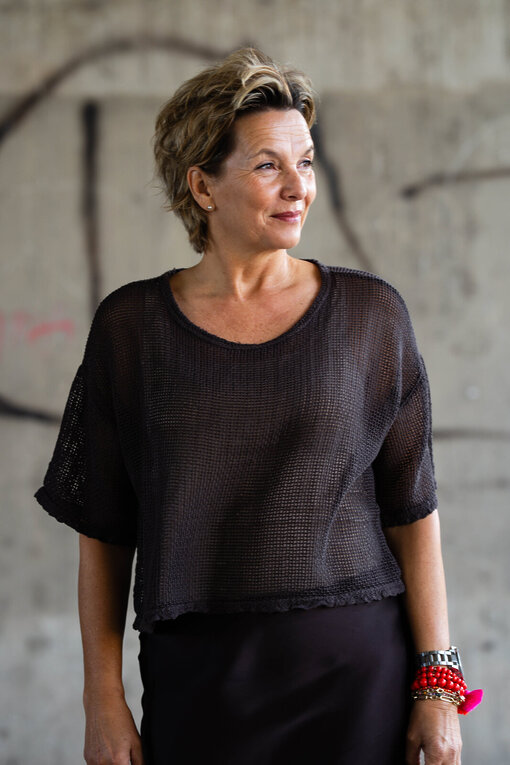 Lockeres Netzshirt “COCO” schokobraun (GW33)