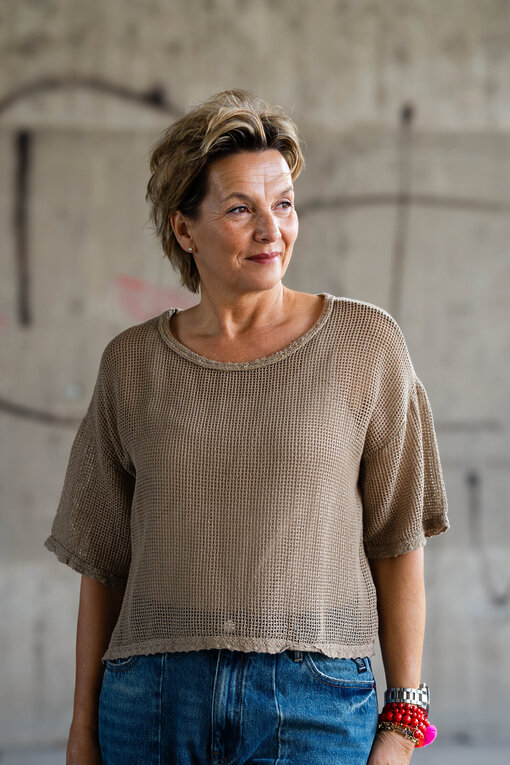 Lockeres Netzshirt “COCO” camel (GW33)