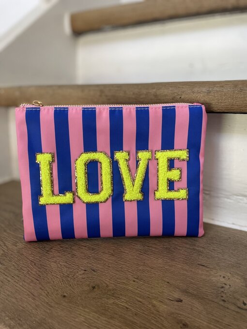 Kleine Statement Pouch “BILLIE” love/stripe (AS07)
