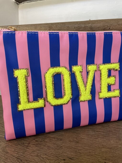 Kleine Statement Pouch “BILLIE” love/stripe (AS07)