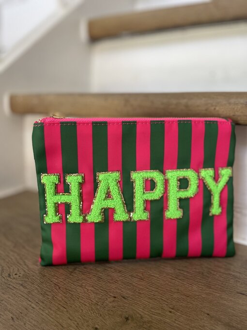 Kleine Statement Pouch “BILLIE” happy/stripe (AS07)