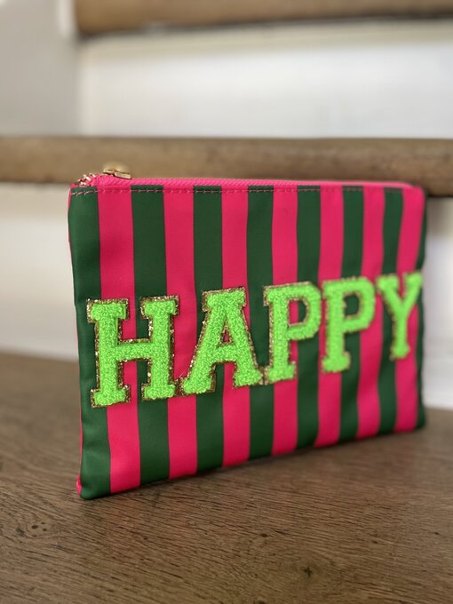 Kleine Statement Pouch “BILLIE” happy/stripe (AS07)