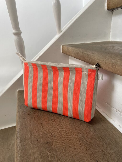 Kleine Clutch “BLAIR” orange/ beige (GI02)