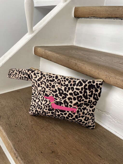 Leo – Bag in Bag/Kosmetiktasche “MILA” dackel/pink (AS08)