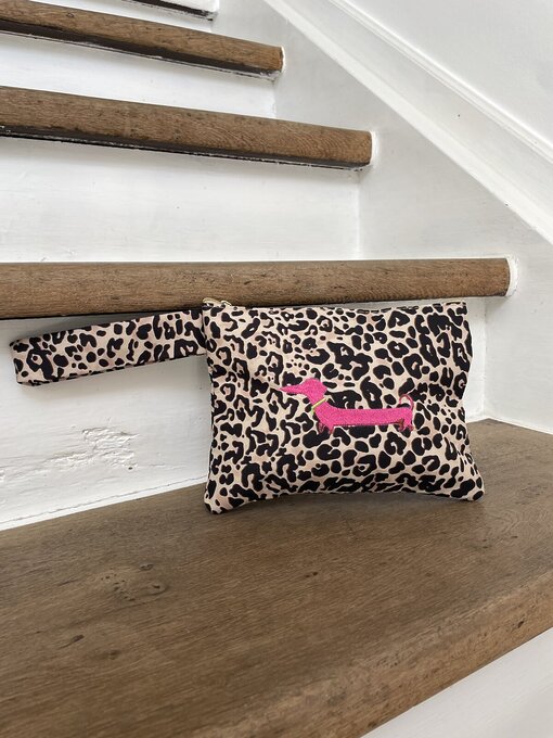 Leo – Bag in Bag/Kosmetiktasche “MILA” dackel/pink (AS08)