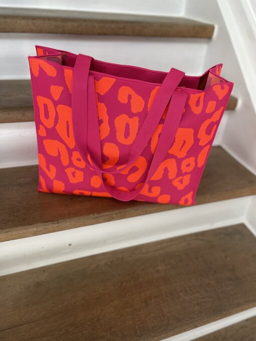 Cooler Shopper “CELESTE” orange/fuchsia leo (GI03)