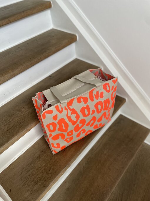 Cooler Shopper “CELESTE” orange/beige leo (GI03)